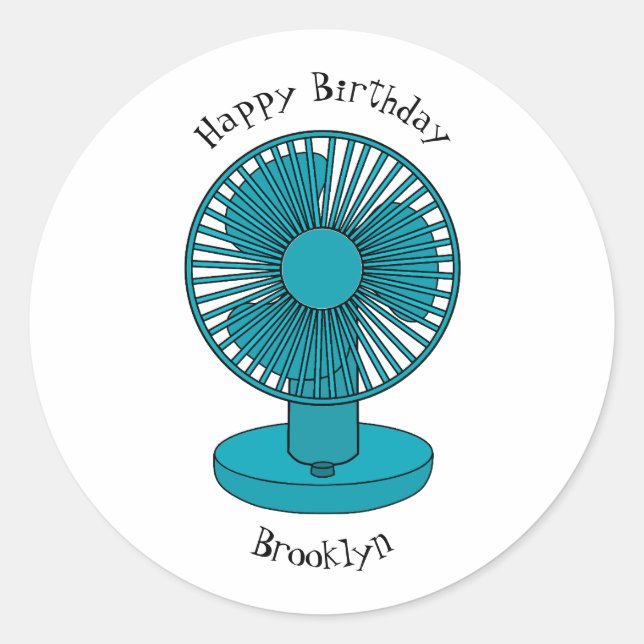 Adesivo Ilustração do desenho do ventilador (Frente)