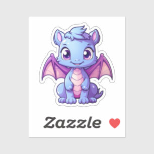 Adesivo Ilustração do dragão de desenho animado