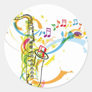 Adesivo Ilustração do instrumento de música