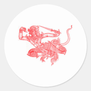 Adesivo Ilustração do Livro de Hanuman Vintage