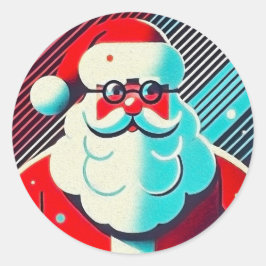 Adesivo Ilustração do Papai Noel Encantador