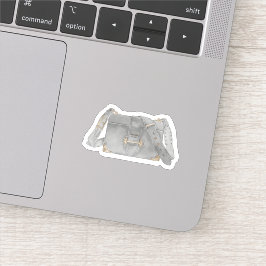 Adesivo ilustração do saco de Prada de luxo de aquarela