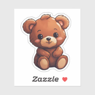 Adesivo Ilustração do urso de desenho animado