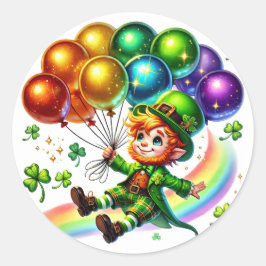 Adesivo Ilustração dos Balões de Leprechaun Verdes na Irla