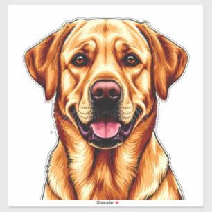 Adesivo Ilustração Encantadora de Cachorro Labrador