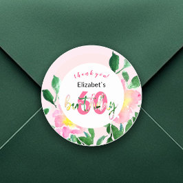 Adesivo Ilustração Exótica Floral Cor-de-Rosa de Verão em 