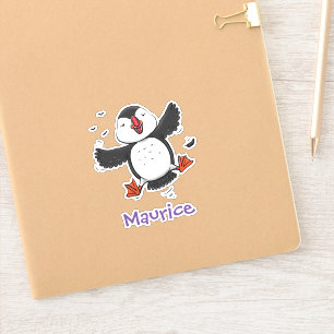 Adesivo Ilustração feliz bonito dos desenhos animados do