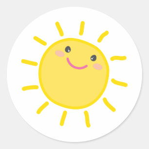 Adesivo Ilustração feliz da luz do sol do SOL BONITO de