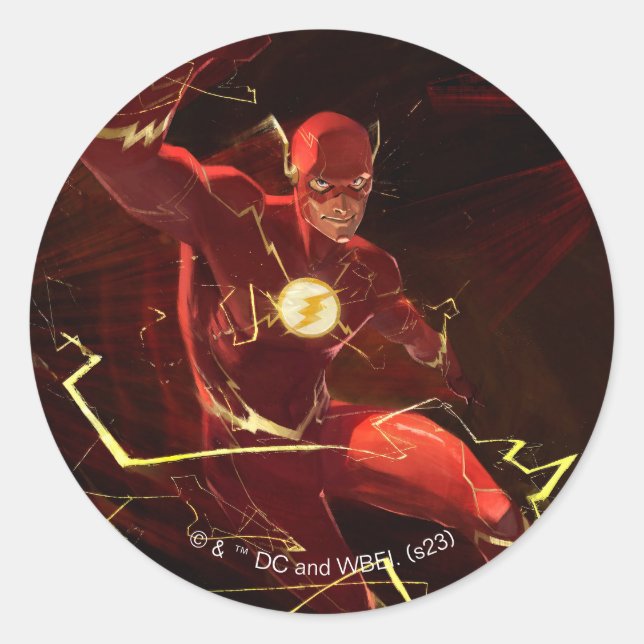 Adesivo Ilustração Flash de Crise Infinita (Frente)