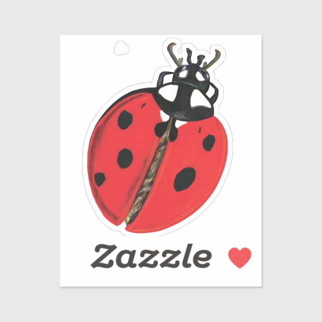 Adesivo Ilustração Lady Bug (Folha)