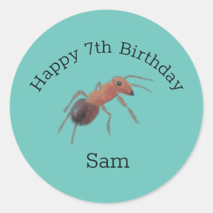 Adesivo Ilustração Legal de Aniversário da Ant