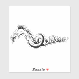 Adesivo ilustração mágica da criatura da vintage do cobra