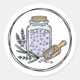 Adesivo Ilustração para rótulo de jarra de sal de banho de