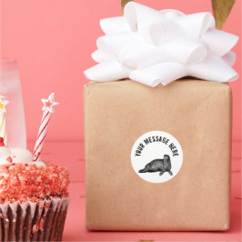 Adesivo Ilustração Simples de Black Walrus