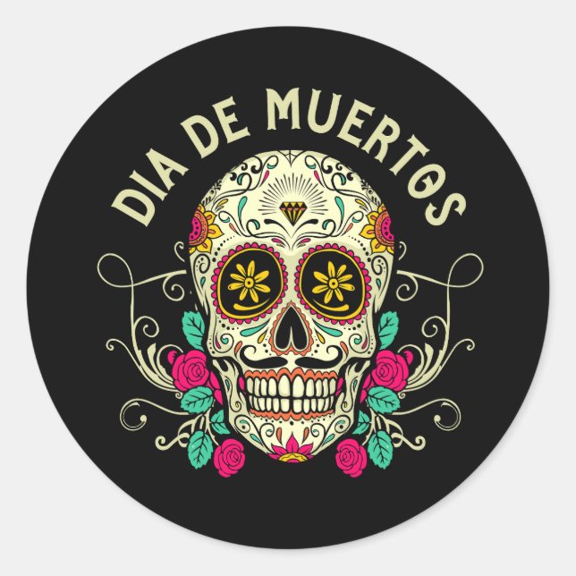 Adesivo Ilustração vetorial dia de muertos (Frente)