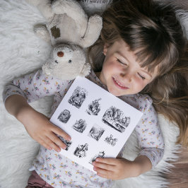 Adesivo Ilustrações B&W Aventuras de Alice no País das Mar