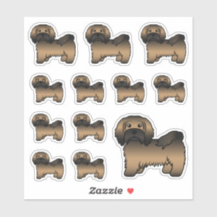 Adesivo Ilustrações de Cachorro de Cartoons Bonitos Brin