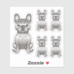 Adesivo Ilustrações do Cão de Cartoon Francês Isabella