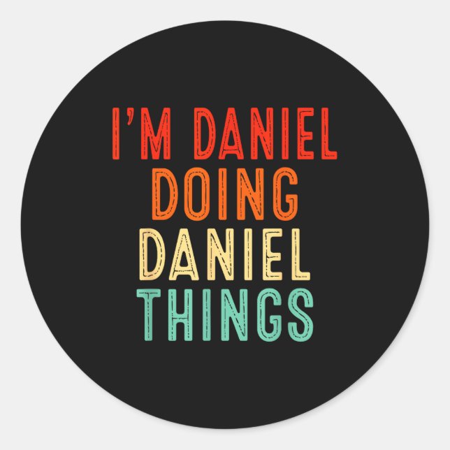 Adesivo I'm Daniel Doing Daniel Things Funny Christmas Ide (Frente)