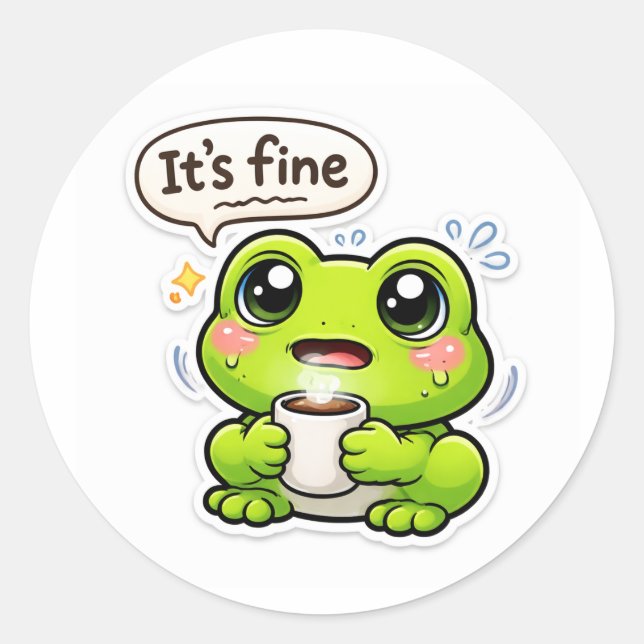 Adesivo I'm Fine Frog (Frente)