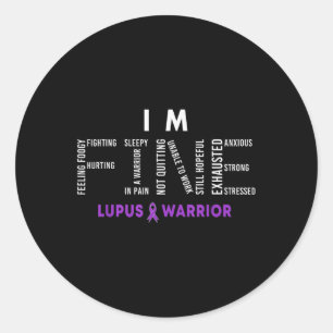 Adesivo Im Fine Lupus Warrior Lupus Awarness Mês Roxo