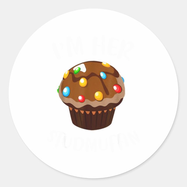 Adesivo Im His Cupcake Im Her Studmuffin Valentine Matchin (Frente)