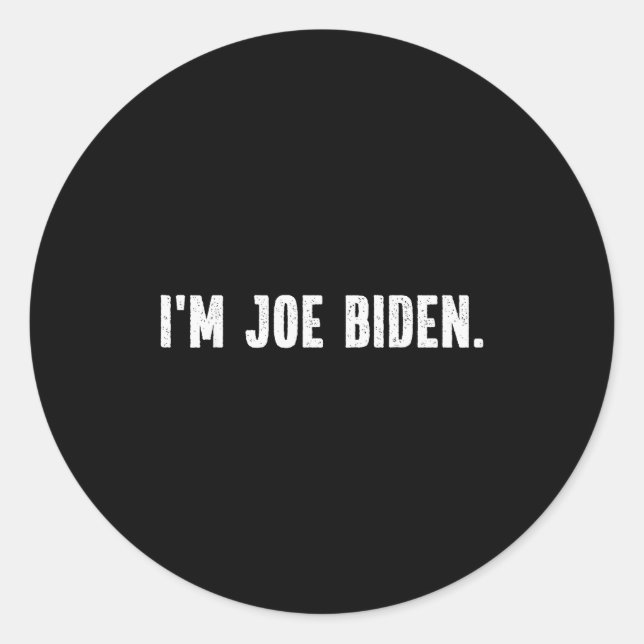 Adesivo I'm Joe Biden Funny Instant Lazy Halloween Costume (Frente)