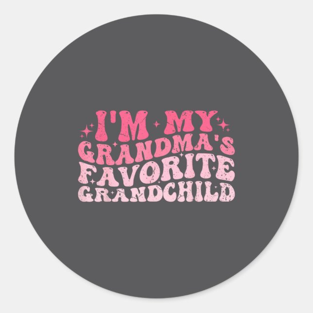 Adesivo I'm My Grandma's Favorite Granhild Grandson Grandd (Frente)