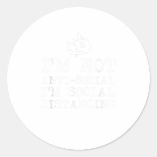 Adesivo Im Não Anti-Social Im Distanciação Social
