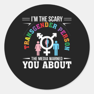 Adesivo Im os meios assustadores da pessoa de Transgender