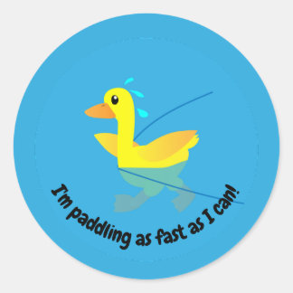 Adesivo I'm paddling as fast as I can Motivational Ducks