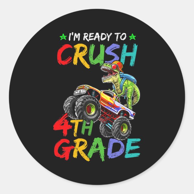 Adesivo I'm Ready To Crush 4th Grade Monster Truck (Frente)
