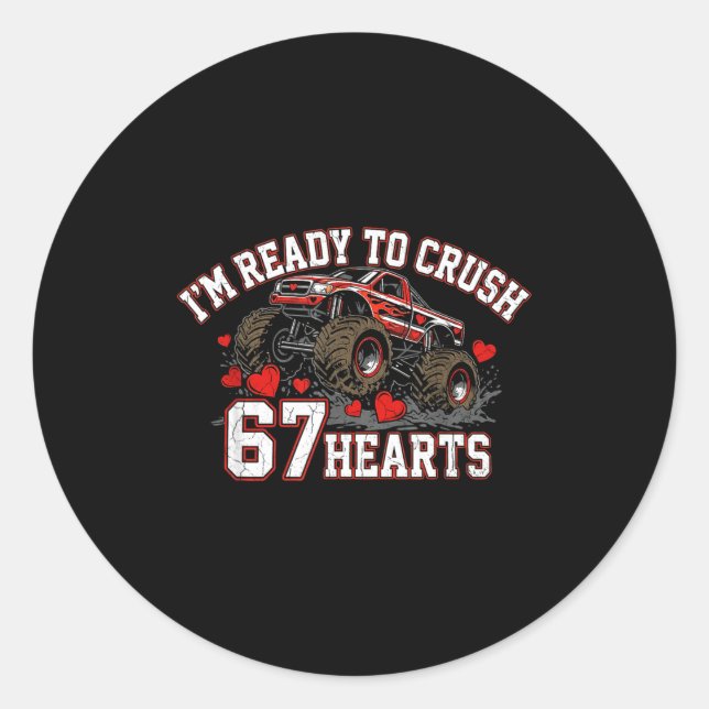 Adesivo I'm Ready To Crush 67 Hearts Kids Valentine Day  (Frente)