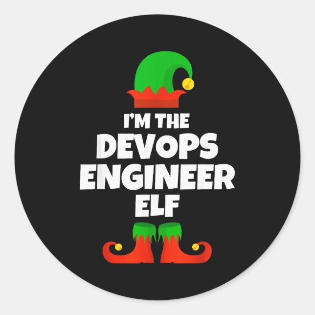 Adesivo I'm The Devops Engineer Elf Family Pajama Christma (Frente)
