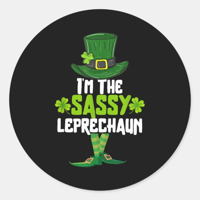 Adesivo I'm The Sy Leprechaun Matching St Patrick's Day Co (Frente)