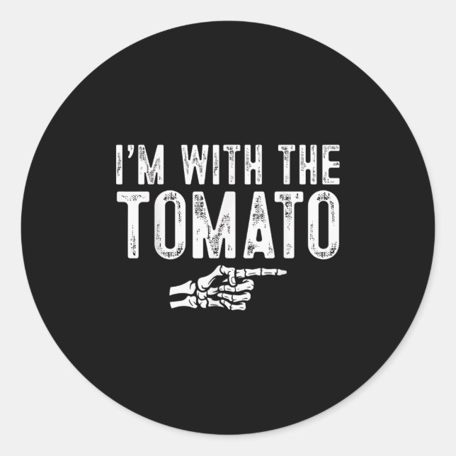 Adesivo I'm With The Tomato Easy Costume Halloween Couples (Frente)
