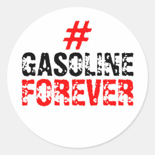 Adesivo Ímã de Carro Hashtag Gasolina Para Sempre