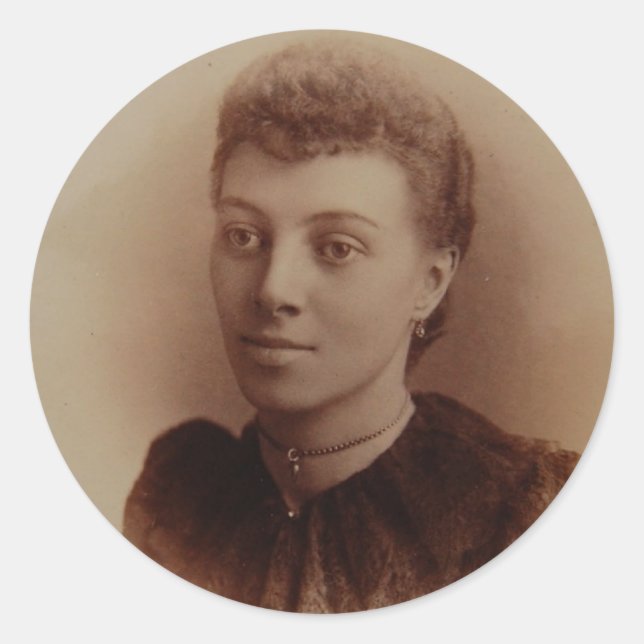 Adesivo Imagem Antiquada de Linda Mulher Negra (Frente)