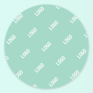 Adesivo Imagem carregada ou logotipo enviatado   Teal clar