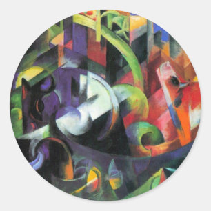 Adesivo Imagem com Gado por Franz Marc, Arte Antiga