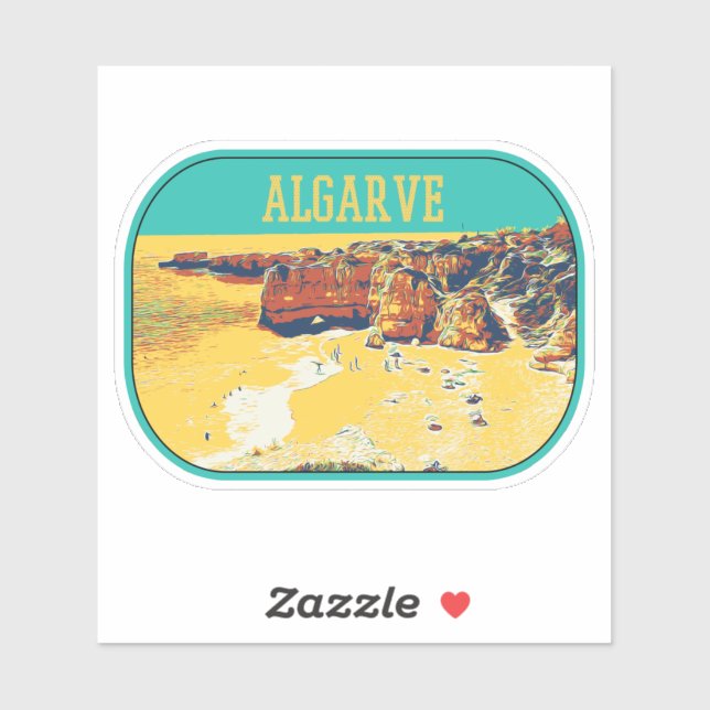 Adesivo Imagem da costa do Algarve — Portugal Sticker (Folha)