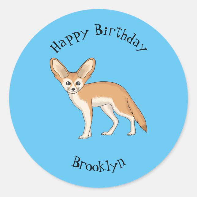 Adesivo Imagem de desenho animado de fennec fox (Frente)
