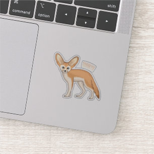 Adesivo Imagem de desenho animado de fennec fox