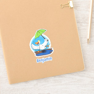 Adesivo Imagem de desenho animado de pato dançarino engra