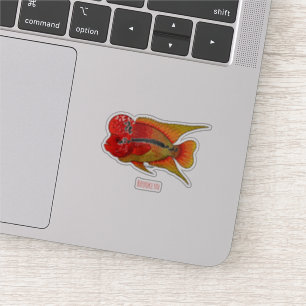 Adesivo Imagem de desenho animado de peixes-cichlid-Flor