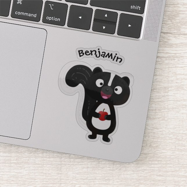 Adesivo Imagem de desenho animado de tronco feliz e bonito (Detalhe)