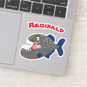 Adesivo Imagem de desenhos animados da piranha