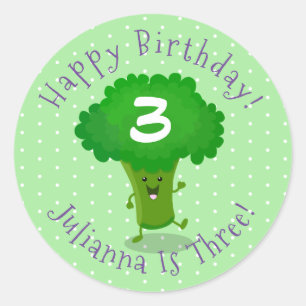 Adesivo Imagem de desenhos animados de brócolis dançarin