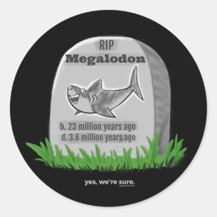 Adesivo Imagem de Megalodon RIP