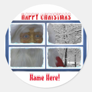 Adesivo Imagem de Natal para o Round-Sticker-Glossy